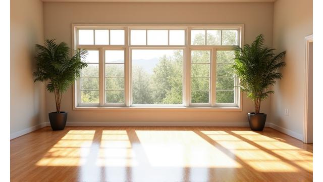 Empty, clean living room ready for new tenants